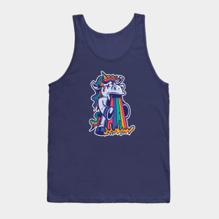 Puking Unicorn | Rainbow Vomit Tank Top